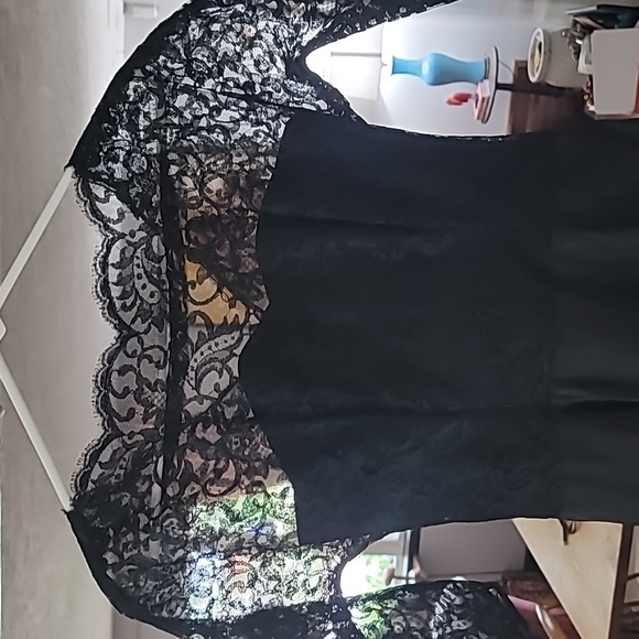 Gorgeous Vintage 1950s Lace & Satin Tea Length Cocktail Dress Amazing Condition - Picture 2 of 12